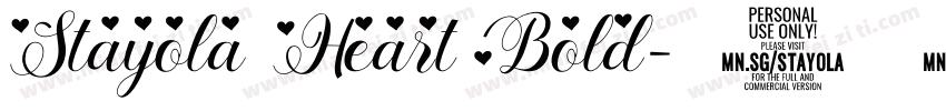 Stayola Heart Bold字体转换